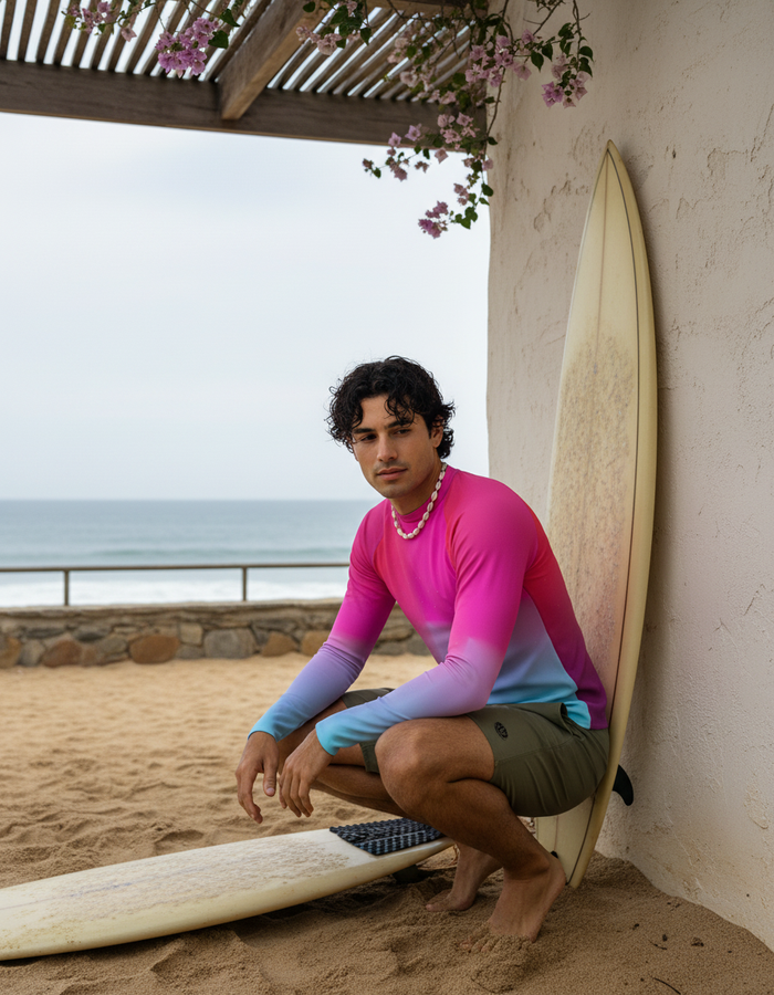 Rashguard — Men's Electric Fuchsia Prism