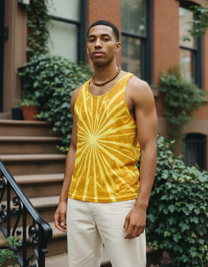 Lemon Yellow Kumo Tank Top Men's Tank Top — Dripper