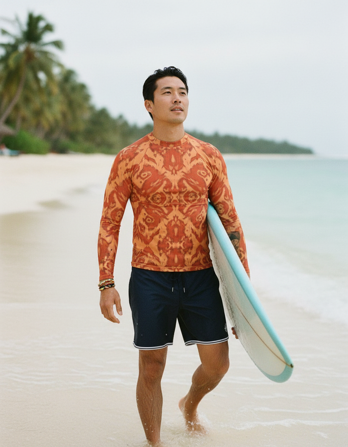 Rashguard — Men's Citrus Orange Knot