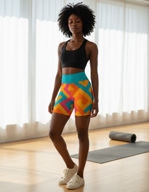 Sakura Yoga Shorts Yoga Shorts — Dripper