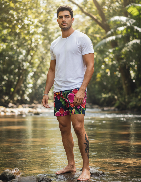 Men's Swim Trunks in Bloom