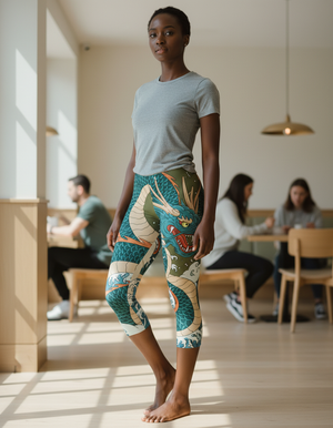 Transformative Teal Narin capri leggings