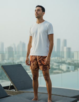 Burnt Sienna Lush men's swim trunks