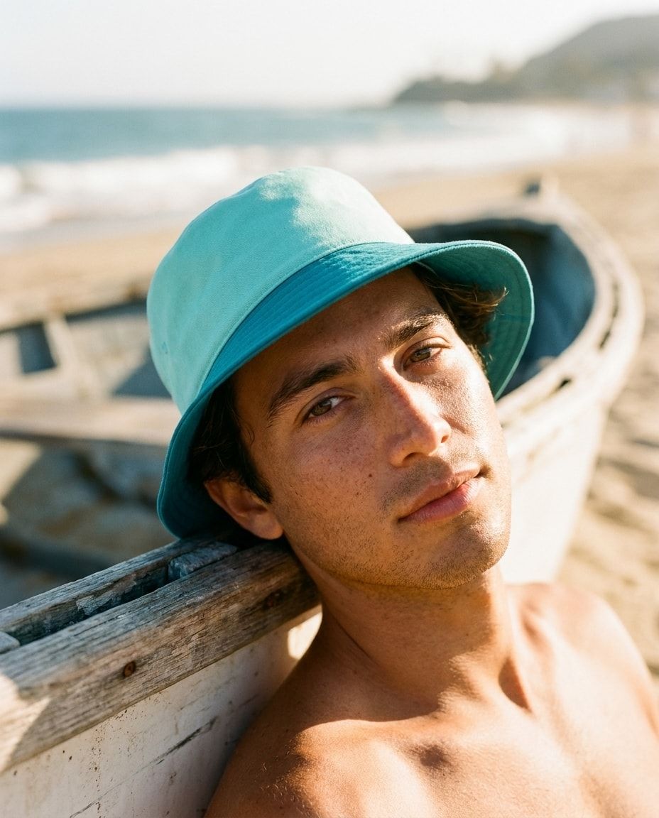 Turquoise Slate & Sky bucket hats
