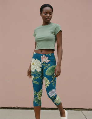 Lime Jingdezhen Leggings Capri Leggings — Dripper