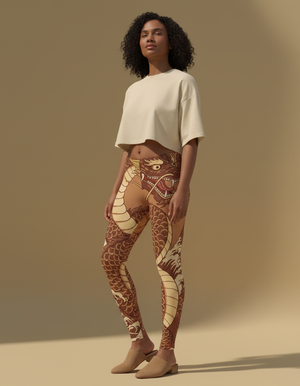 Burnt Sienna Gyo full-length leggings