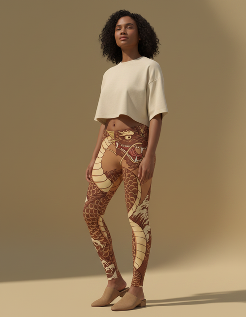Burnt Sienna Gyo Leggings Women's Leggings — Dripper