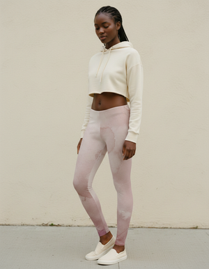 Dusty Rose Mosaic full-length leggings