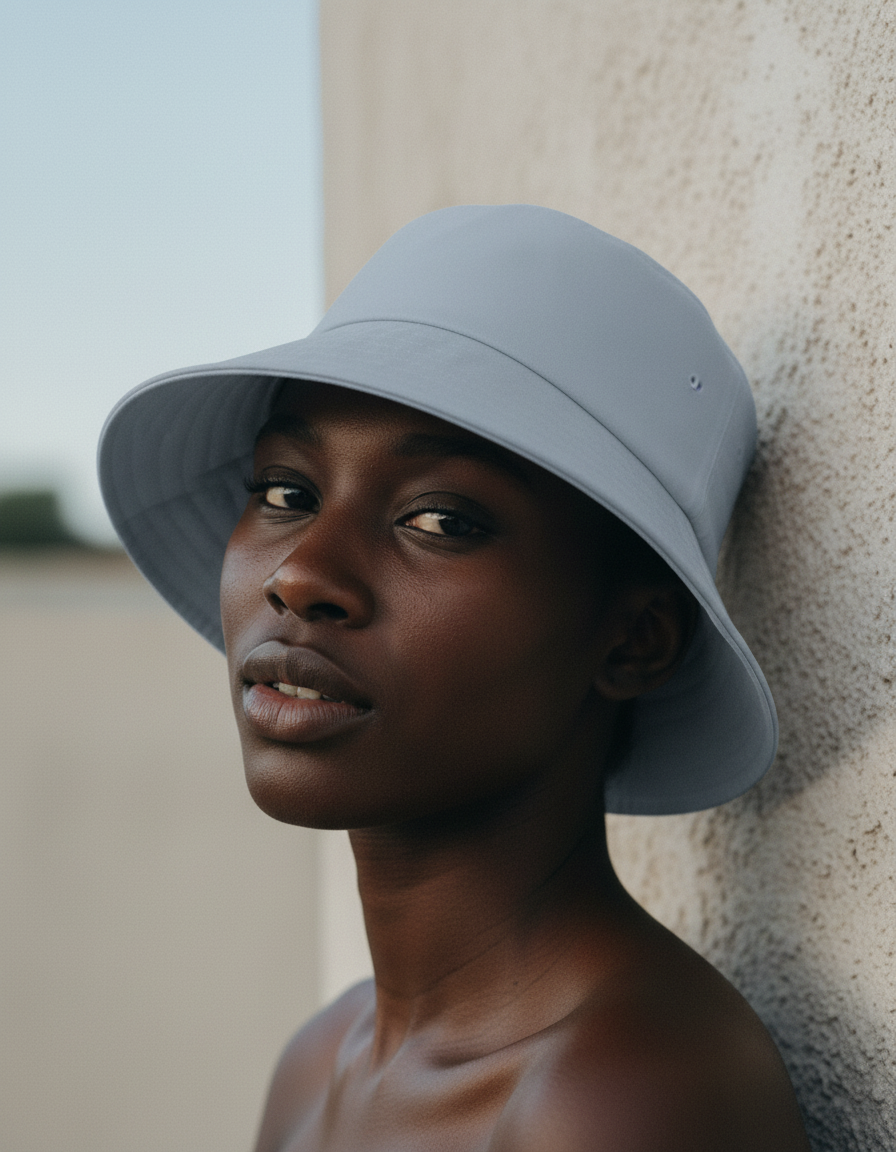 Bucket hat in Blue Aura