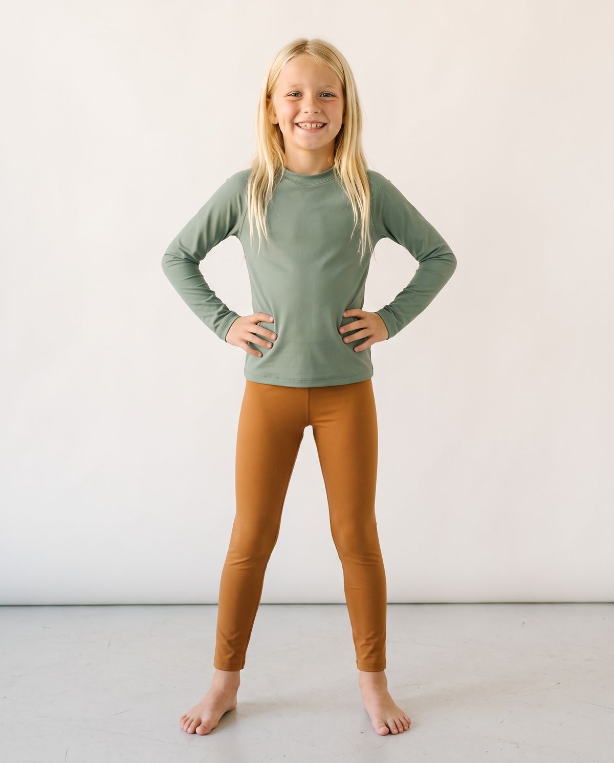 Copper Girls Leggings Girls Leggings — Lolekai