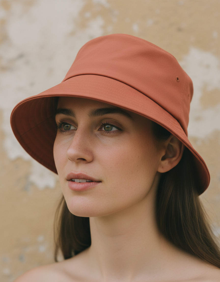 Bucket hat in Burnt Sienna