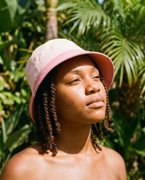 Unisex Millennial Pink Navy & Powder Bucket Hat