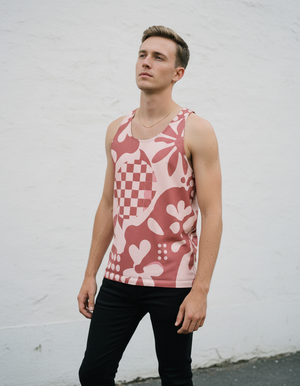 Men's Dusty Rose Vivid tank tops