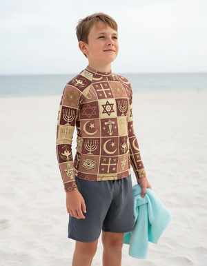 Dusty Rose Unity Rash Guard Youth Rash Guard — Dripper