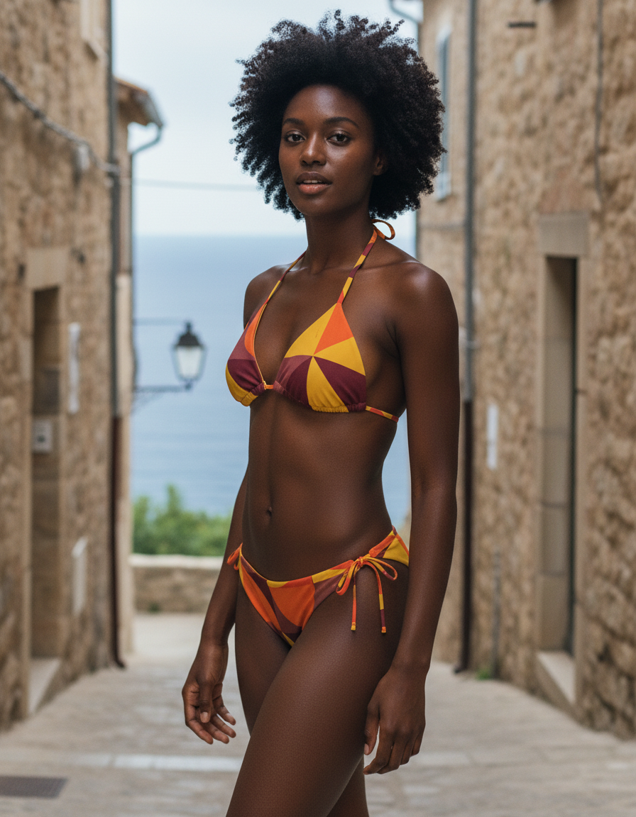 Amaranth Form String Bikini Top