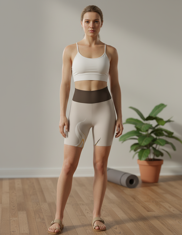 Liquid Marble yoga shorts