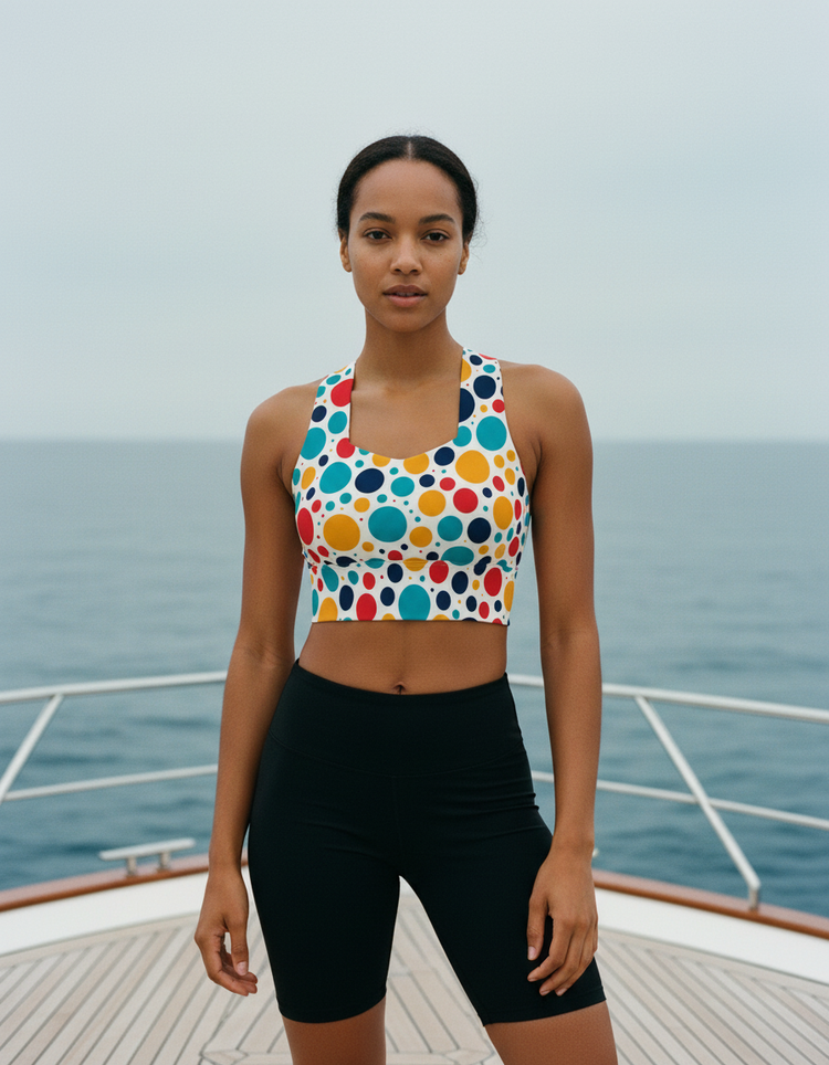 Oceanic Breeze Zest Longline Sports Bra