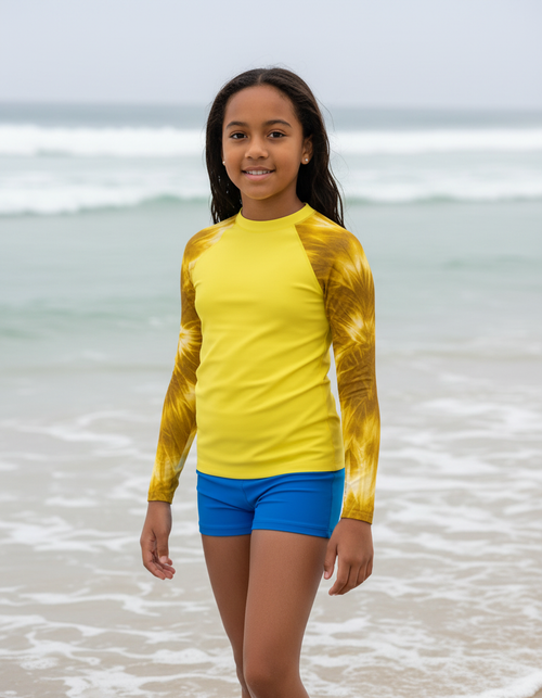 Yellow Glacier Youth Rash Guard Youth Rash Guard — Dripper