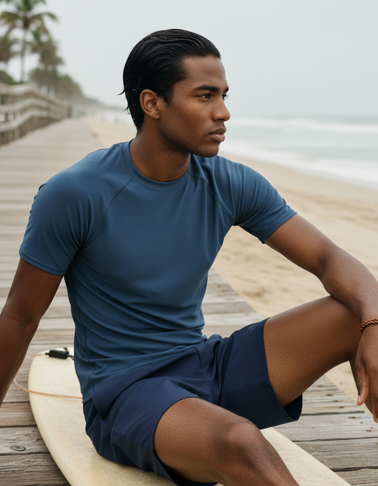 Men's Atlantic Blue Rash Guard