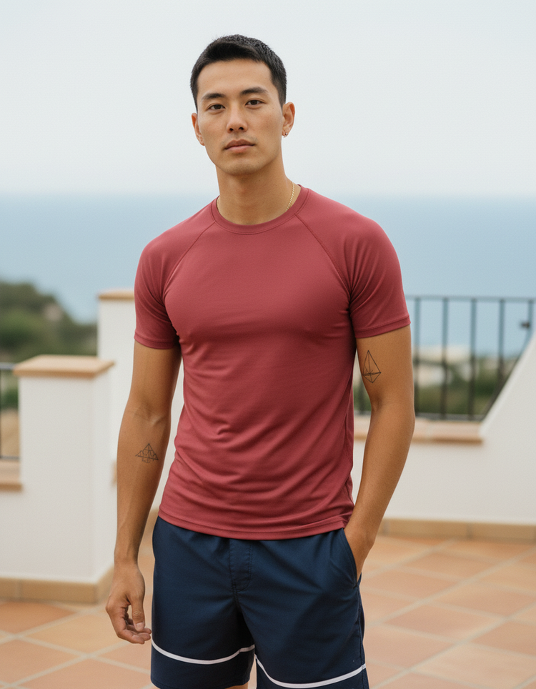 Men's Pomegranate Rash Guard