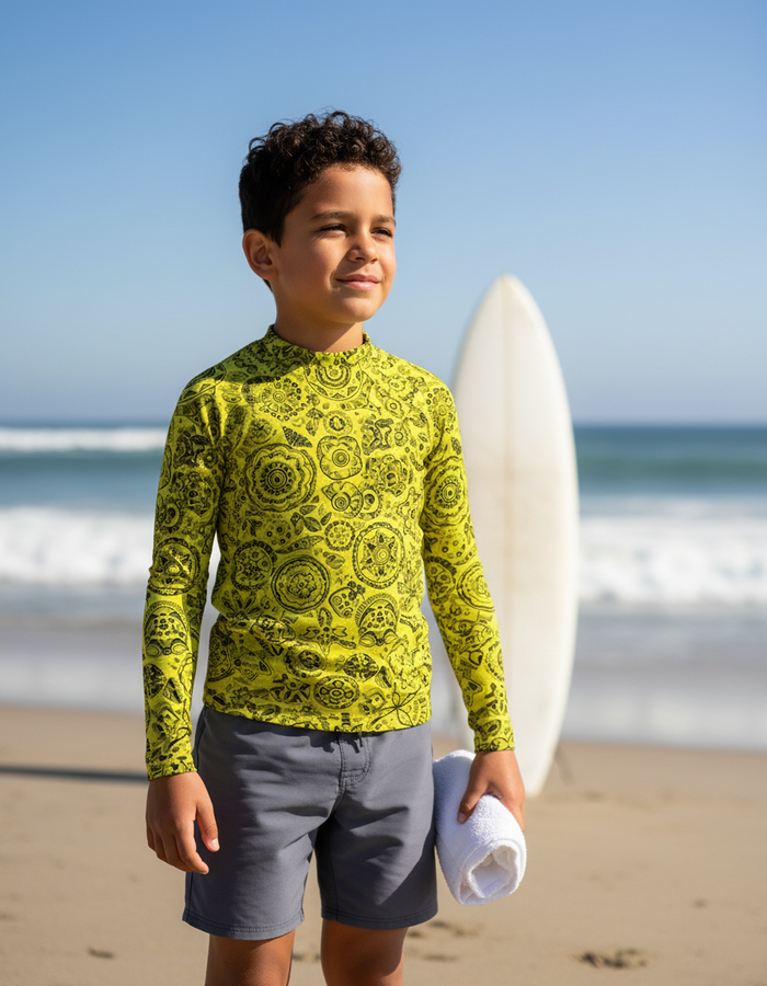 Rashguard — Kids Runway Chartreuse