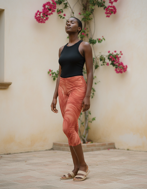 Coral Lumina Leggings Capri Leggings — Dripper