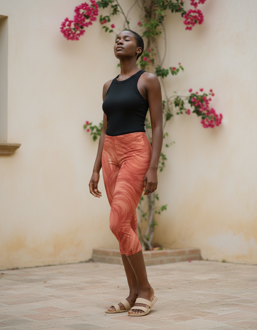 Coral Lumina capri leggings