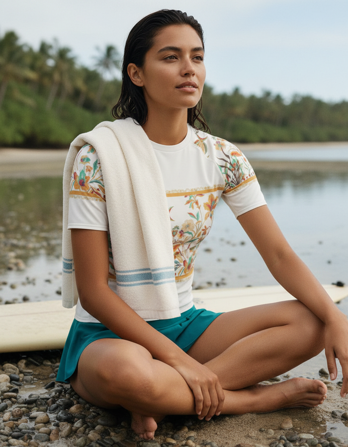 Rashguard — Women's Paradise Spectrum White Chorus