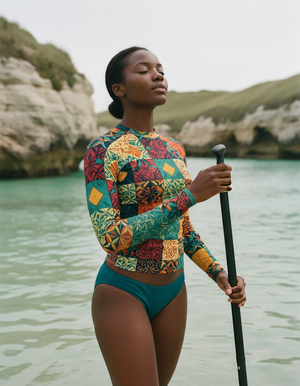 Women's Runway Chartreuse Pulse women's rashguards