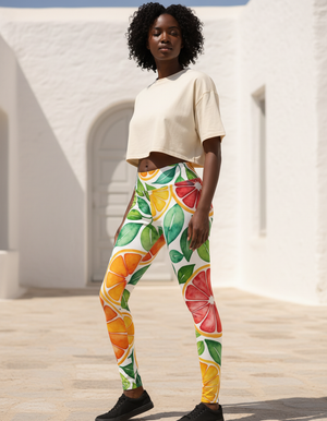 Aqua full-length leggings