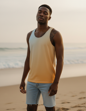 Amber Haze Nebula Tank Top Men's Tank Top — Dripper