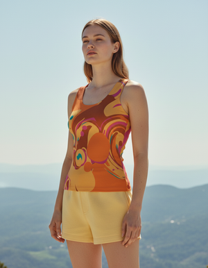 Citrus Orange Vortex Tank Top Women's Tank Top — Dripper