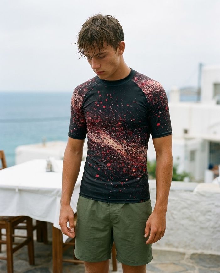Rashguard — Men's Electric Fuchsia Pixelate