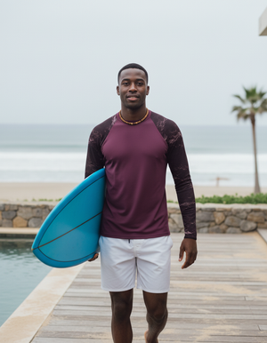 Men's Amaranth Eclipse men's short-sleeve rashguards