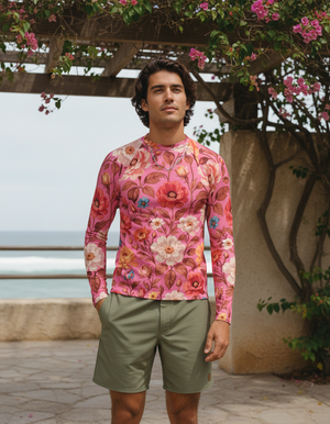 Men's Neon Pink Elysium men's rashguards
