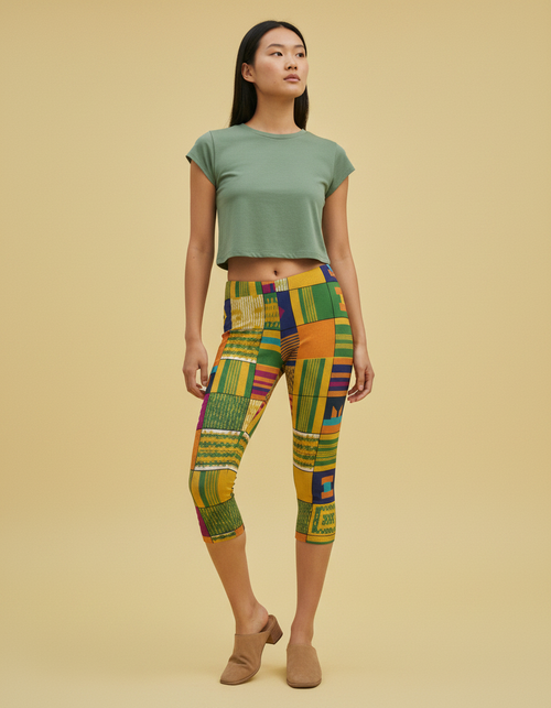Rhodonite Ubuntu Capri Leggings Capri Leggings — Dripper