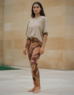 Burnt Sienna Lush full-length leggings