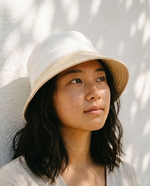 White Onyx Sand & Camel bucket hats