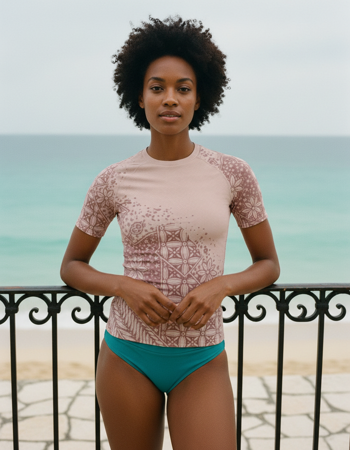 Rashguard — Women's Dusty Rose Aksara