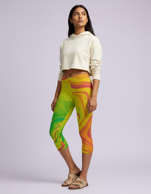 Marble Collection Capri Leggings capri leggings
