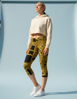 Gilded capri leggings