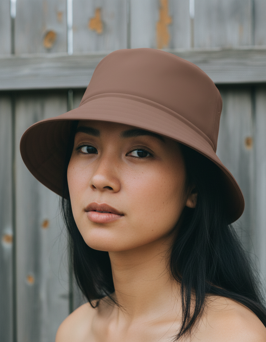 Bucket hat in Walnut