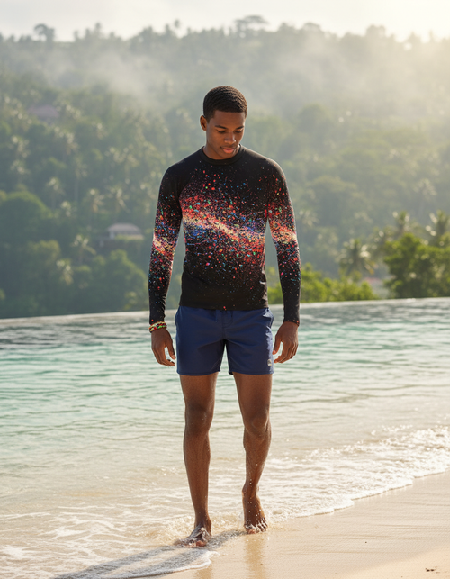 Pixelate Rash Guard Men's Rashguard — Dripper