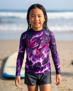 Girls Shadow Baby Dragon girls rashguards
