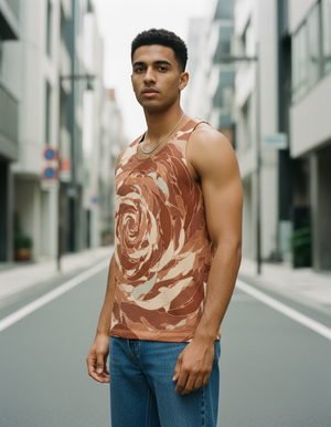 Burnt Sienna Aqua Tank Top Men's Tank Top — Dripper