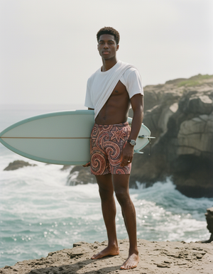 Tea Rose Spectrum men's swim trunks