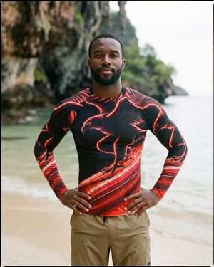 Men's Lava Falls Neon Eagle Surfer men's short-sleeve rashguards