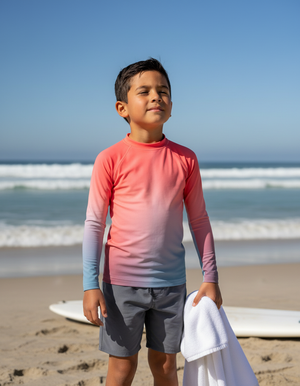 Fiery Red Prism Rash Guard Kids Rash Guard — Dripper