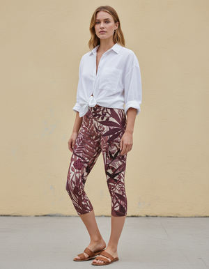 Amaranth Oasis Leggings Capri Leggings — Dripper