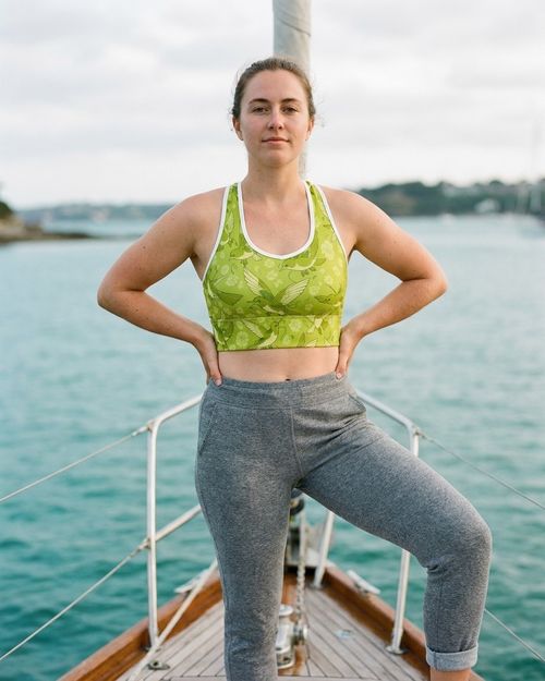 Lime Eclipse Swim & Gym Bra Longline Sports Bra — Lolekai